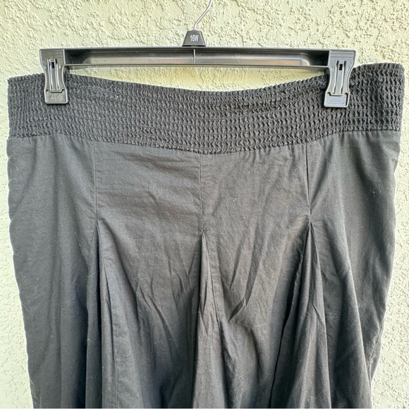 Merona 2xl lined cotton fit and flare black skater skirt smocked waist goth - Picture 3 of 6